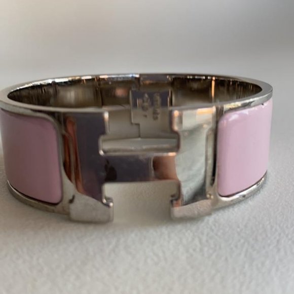 Hermes Lavender Clic Clac and Silver Wide Pm Size - Picture 1 of 10